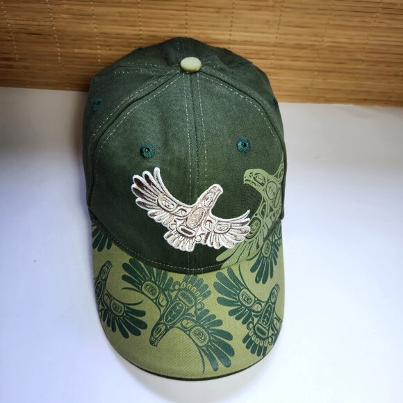 Haida First Nation 'Eagles First Flight' Stretch Fit Ball Cap Hat Lg - Xl - Picture 2 of 10